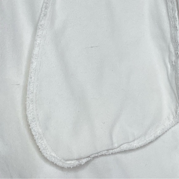 Woman Within Women’s Denim Shorts 14W White Pleated Knee Length Elastic Waist - Picture 7 of 14